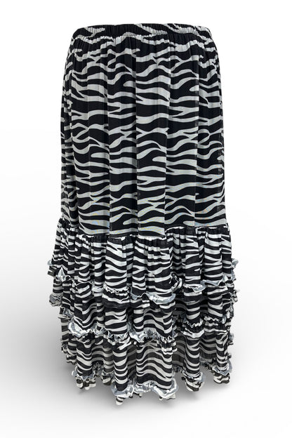 Rock aus Mesh im Animal-Print