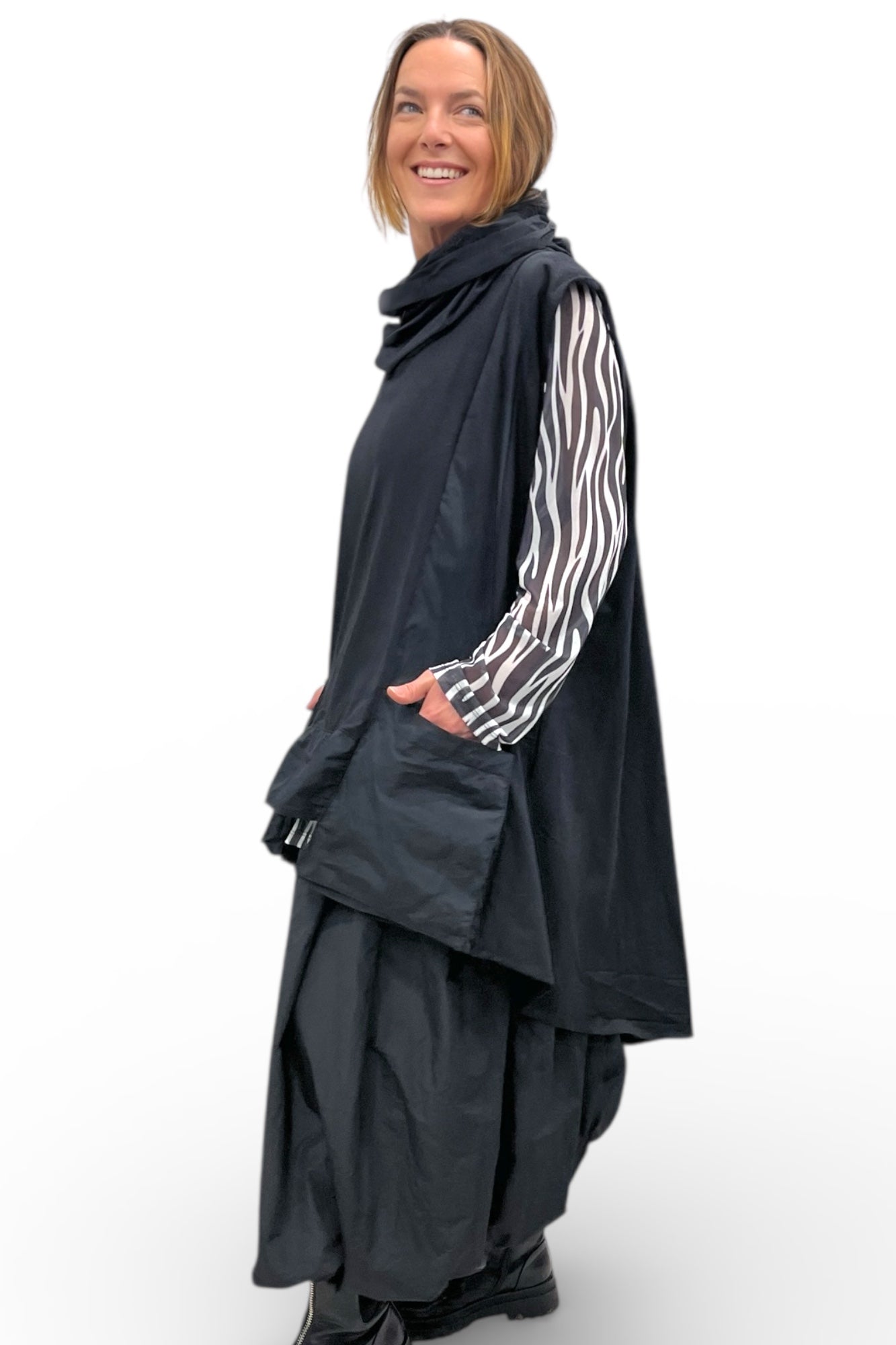 Longtop mit Memory-Stoff