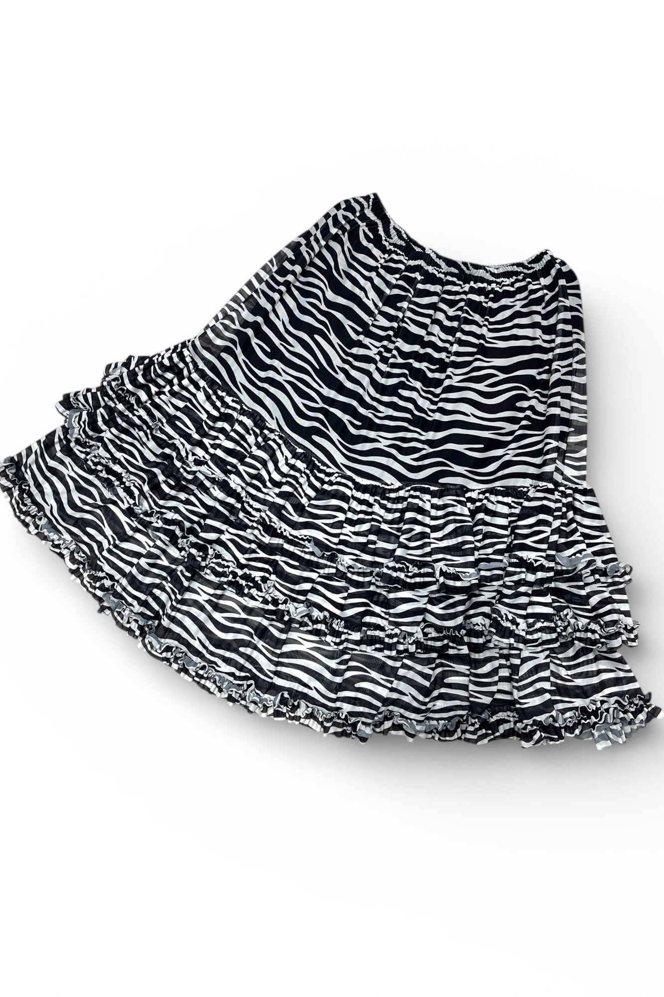 Rock aus Mesh im Animal-Print