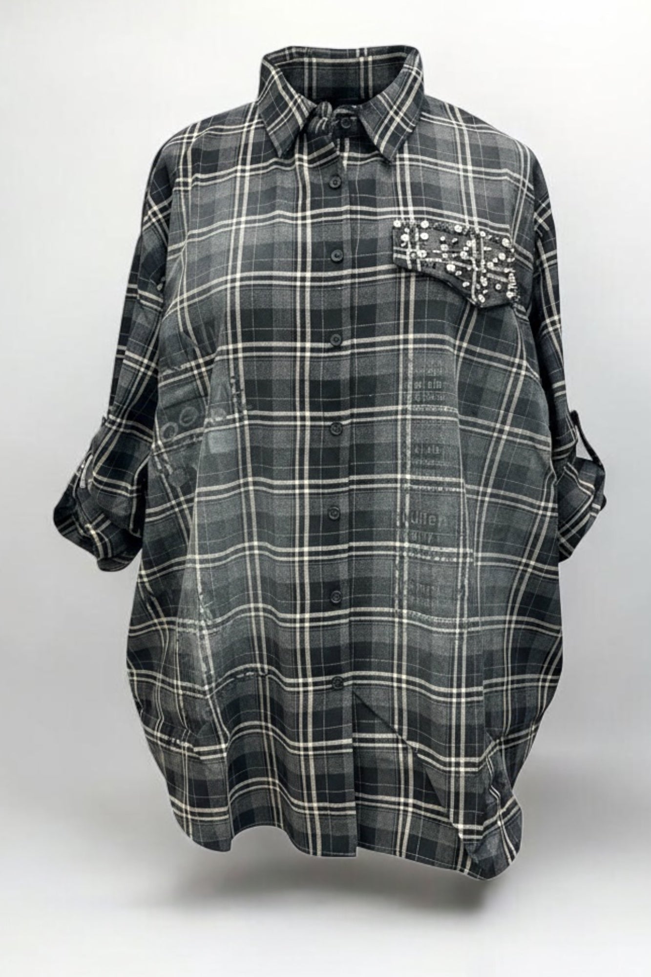 Hemd Karo mit Skull