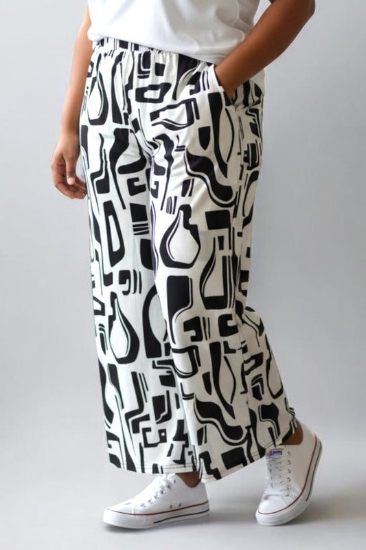 Hose mit Grafik Print