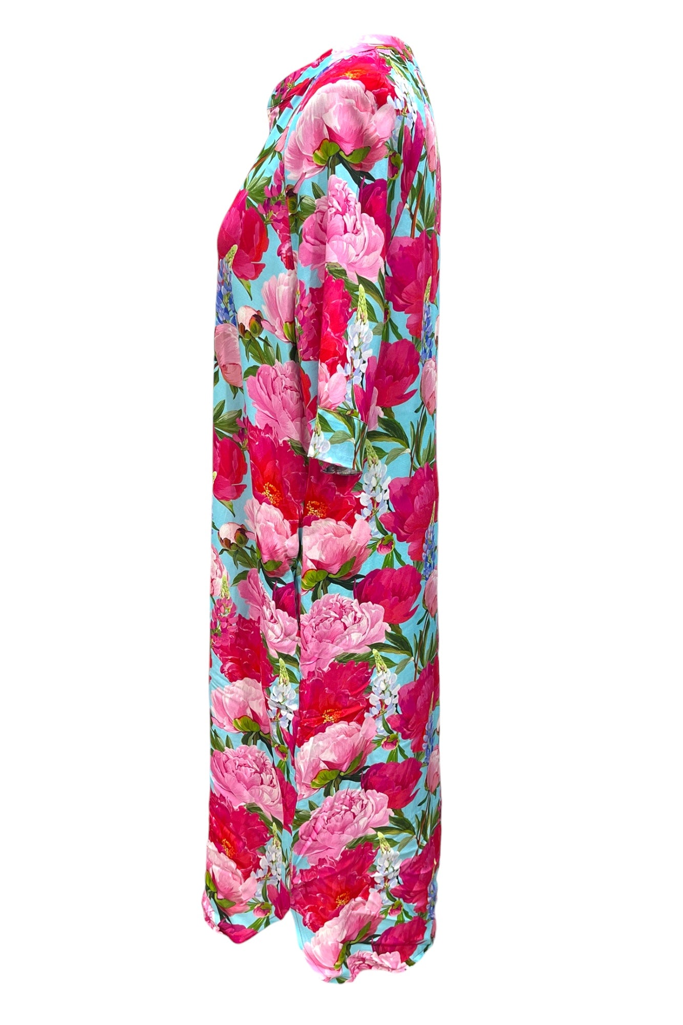 Viscose dress with button placket