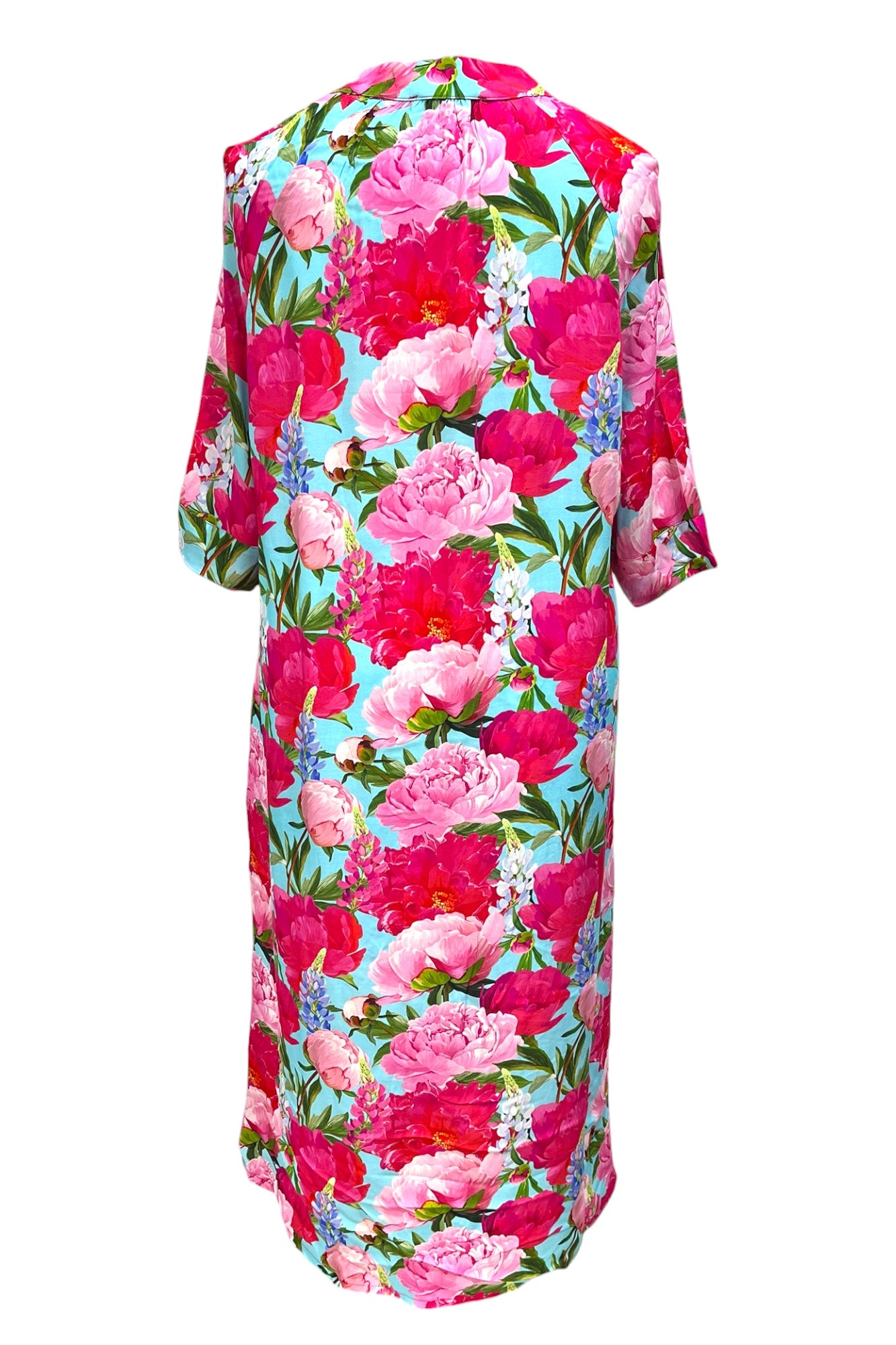 Viscose dress with button placket