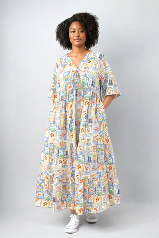 Boheme-Kleid aus Viskose