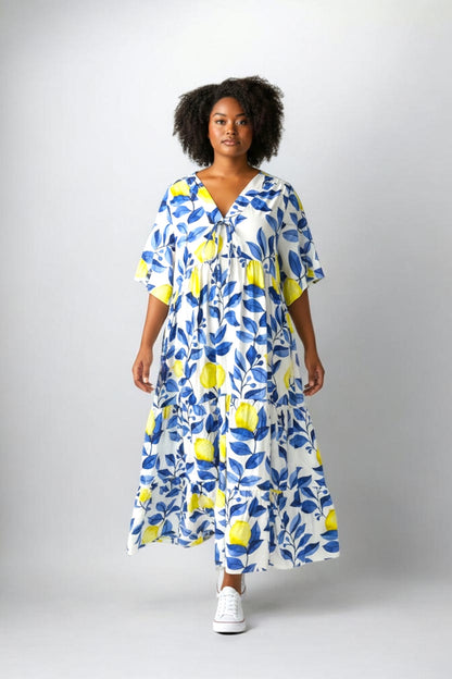 Boheme-Kleid aus Viskose