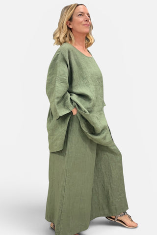 Oversize Tunika aus Leinen