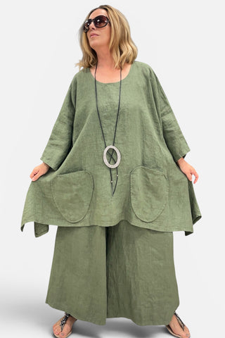 Oversize Tunika aus Leinen