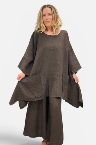 Oversize Tunika aus Leinen