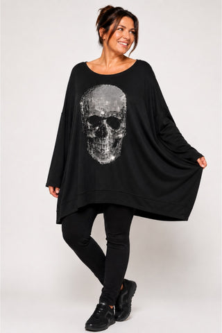 Oversize Shirt mit Strass