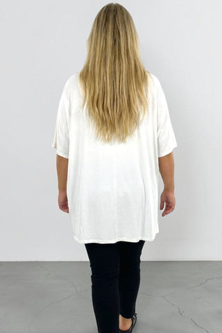 Tunic with motif print