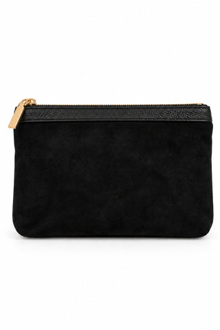 Schwarzer Shopper in Velour-Optik