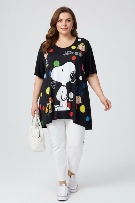 Tunic with motif print